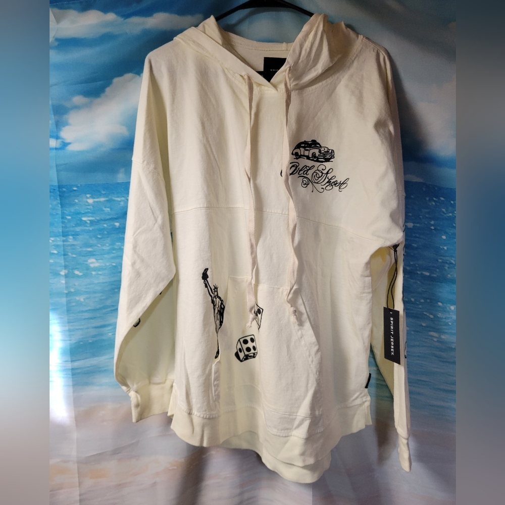 SPIRIT JERSEY NWT MENS PULLOVER OLD SKOOL NEW‎ YORK HOODIE SIZE SMALL